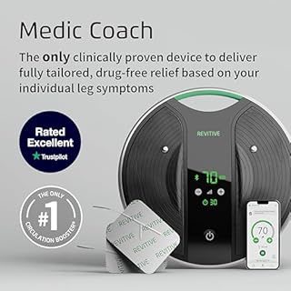 Revitive NEW and Improved Medic Coach® Smart Circulation Booster – Personalised Drug-Free Relief for Leg & Knee Pain, Clinically Proven, Cordless