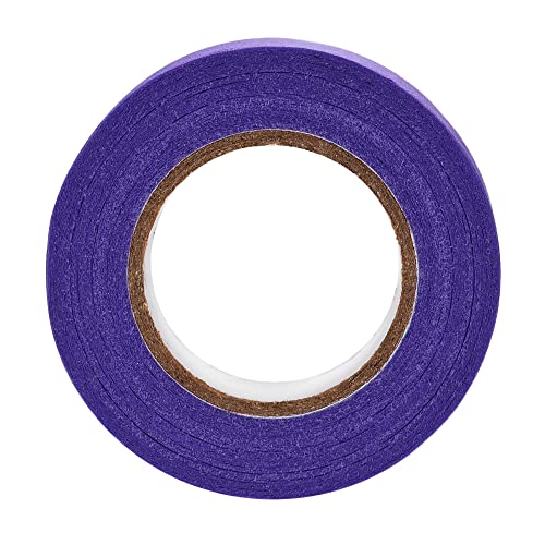 Image of uxcell 3Pcs 25mm 1 inch Wide 20m 21 Yards Masking Tape Painters Tape Rolls Purple