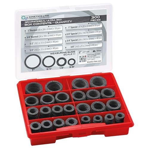 Kit Joints Graphite 300 Pièces de haute résistance pour étanchéité de bride industrielle