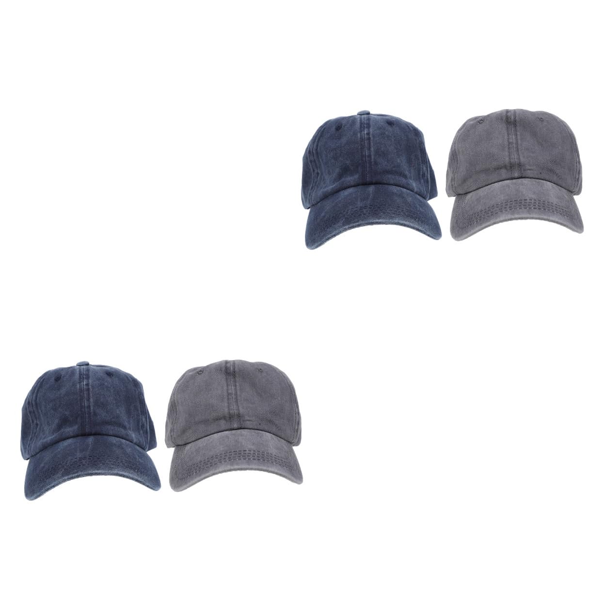 CALLARON Berretto da Baseball in Denim Cappelli Vintage da Uomo Caps Cappucci da Sole Cadetto Ha Raggiunto Il Picco Berretti per Le Donne Cappelli da Sole Cotone Blue