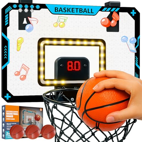Mini Basketballkorb Indoor Kinder fürs Zimmer, Basketball Korb mit Elektronische Anzeigetafel, Faltbar, 3 Basketball, Sport Basketball Spielzeug Geschenke für Jungs Jungen (Blau) Mini Basketballkorb Indoor Kinder fürs Zimmer, Basketball Korb mit Elektronische Anzeigetafel, Faltbar, 3 Basketball, Sport Basketball Spielzeug Geschenke für Jungs Jungen (Blau)