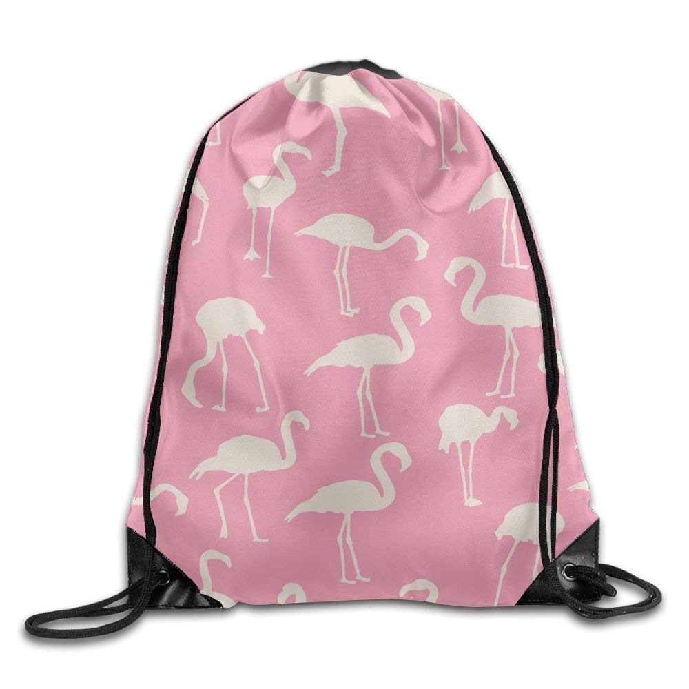 KIMIOE Multifunction Flamingo Pattern Basic 100% Polyester Large Drawstring Bucket Bag Backpack Fun 3D Prints Make Public Travel Bag for Unisex
