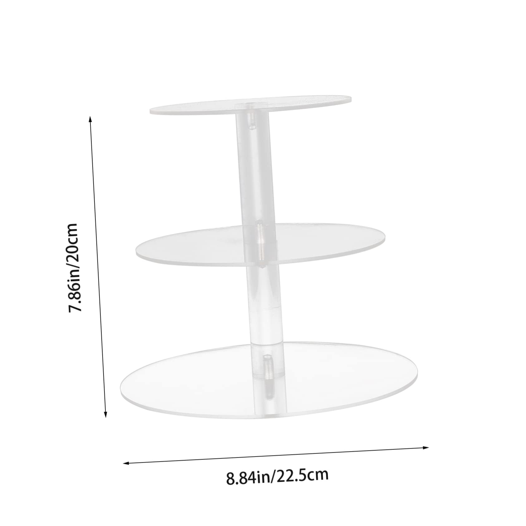 Garneck Cake Stand Multi-tier Rack 3 Tier Cupcake Tower Cake Display Bracket Cake Display Stand Pastry Serving Tray Circle Tray Dessert Accessory Cupcake Holder Cake Display Tray Acrylic