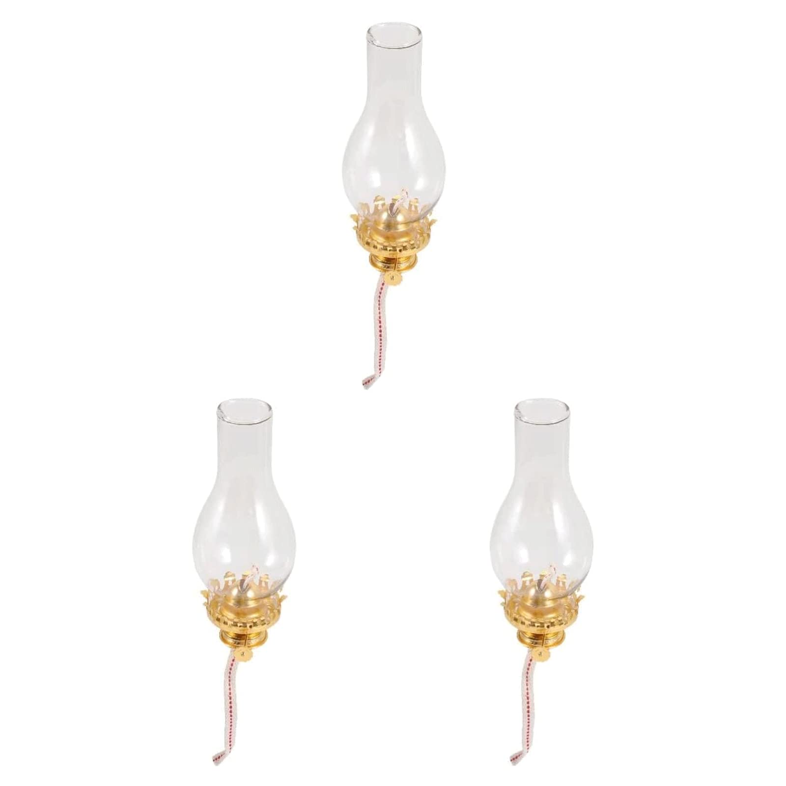 Kerosene Lamps, Kerosene Lamp Shade Replacement Vintage Wick Burner Patio Decoration(16.5x5.3cmx3pcs)