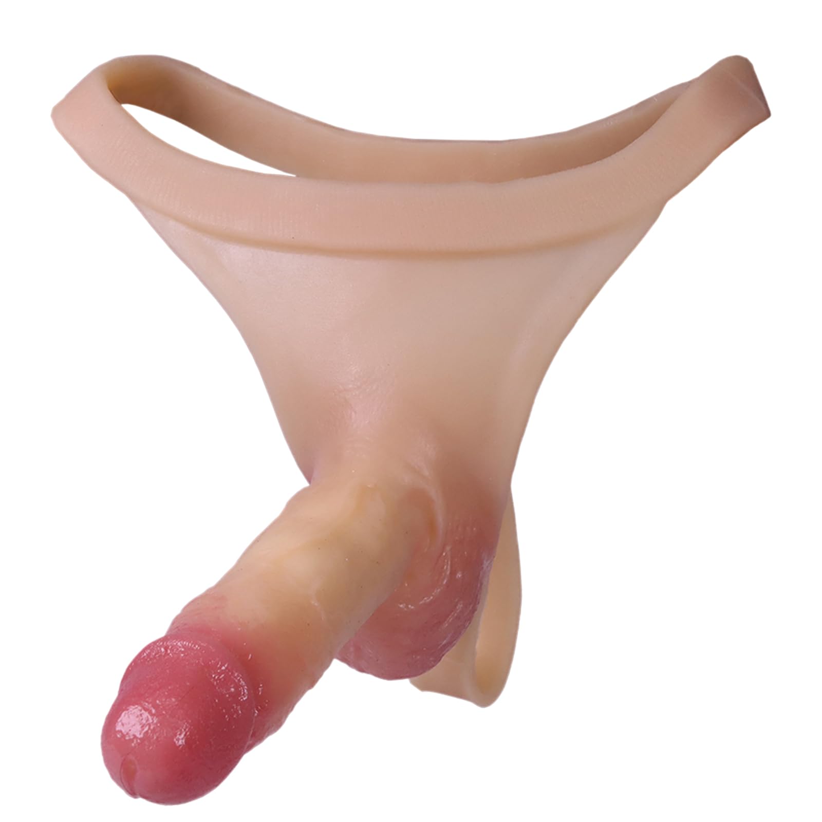 Realistischer Umschnalldildo aus weichem Silikon – verstellbarer Strap-On für Frauen, Lesben und Paare, komfortabel für Anfänger geeignet（A）