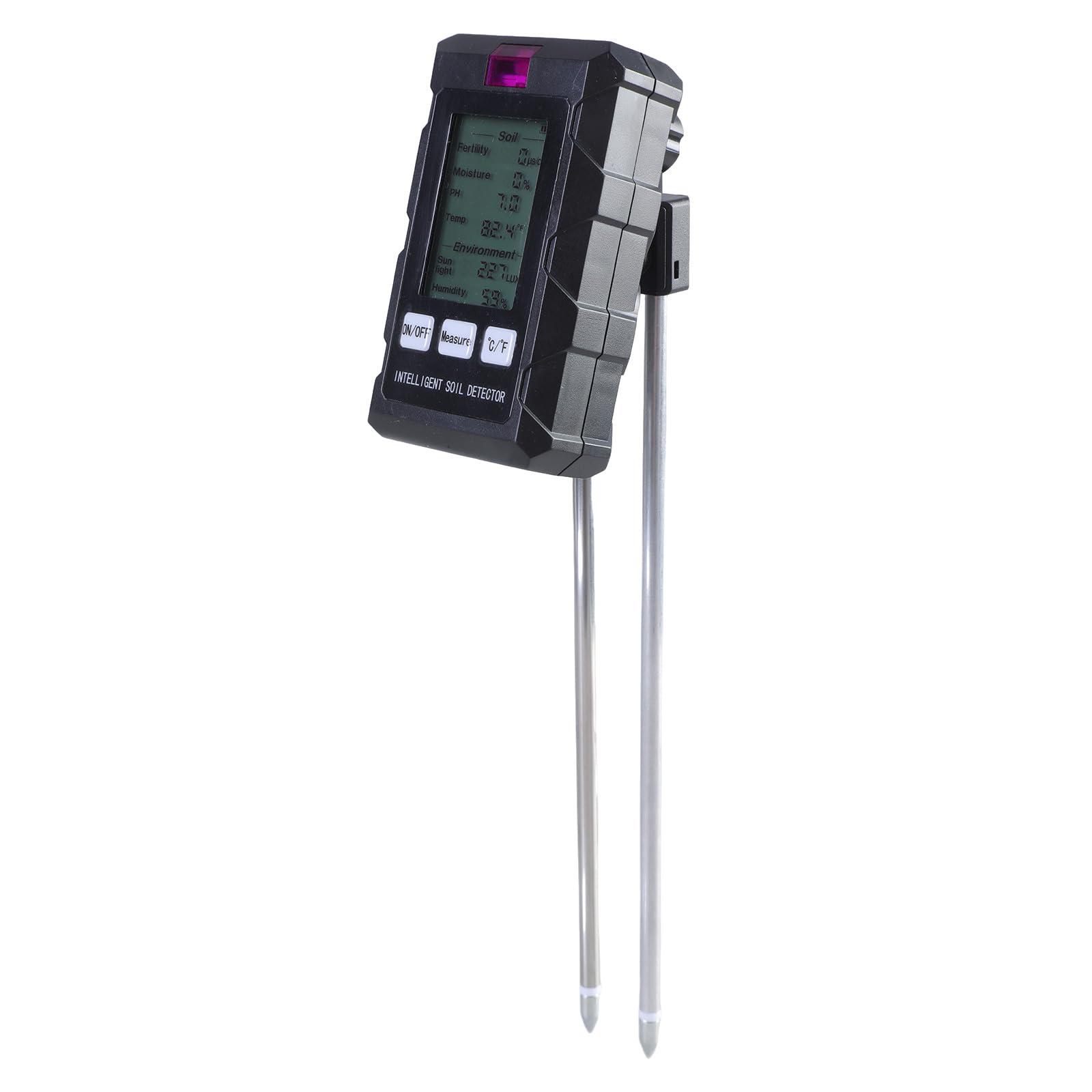 6 In 1 Soil Tester With LCD Display Easy Carry Soil Testing Device For Fertility Temperature &