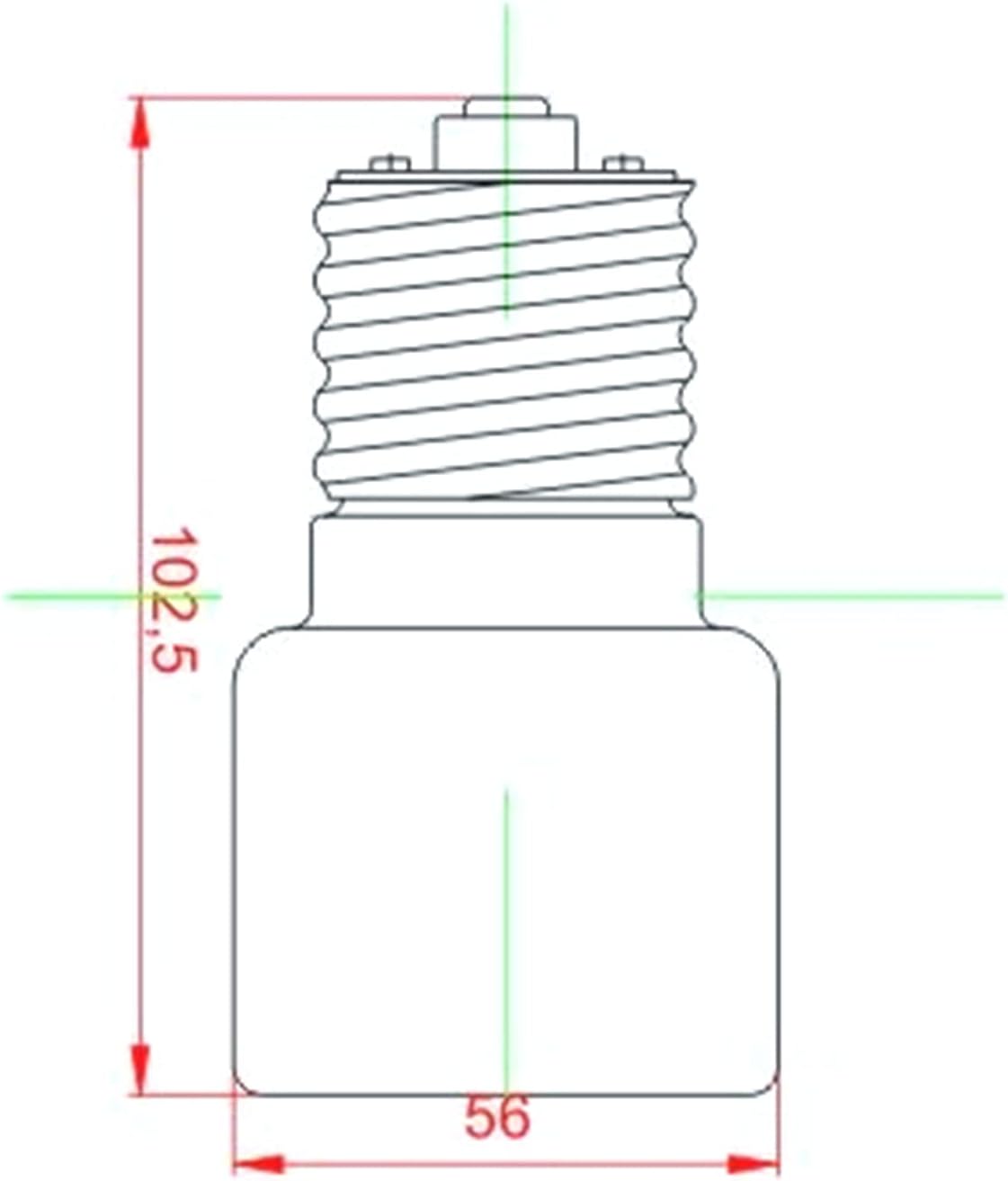 E39 Socket Extender,JNXQWE Porcelain E39 Socket Extensions Adapter, Mogul Base to Mogul Base LED Fluorescent Incandescent Lamp Holder Adapter 1500W 660V (Pack of 2)