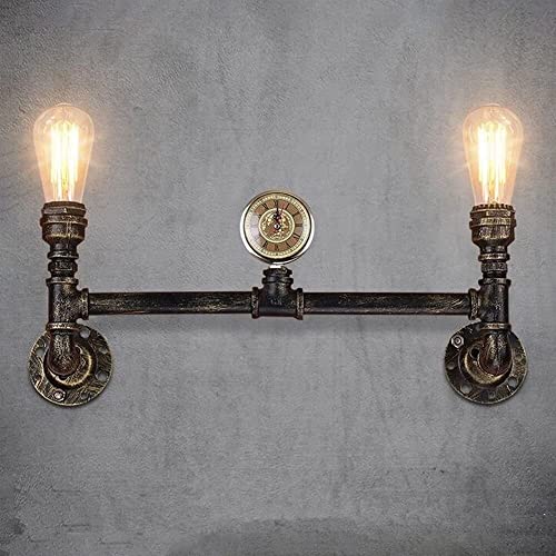 BDDCYWY Leggero funce a Parete Moderna, Lampada a Parete v-intage a Vapore in Metallo vanità a Parete Montato da Parete Industriale a Parete Chiara Pipa a Parete Lampada da Parete salo