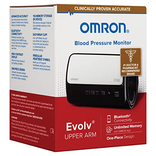 Omron BP7000 Evolv Bluetooth Wireless Upper Arm Blood Pressure Monitor thumb #5