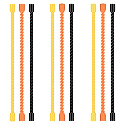 Image of 9PCS 6 Inch Silicone Cable Ties, Reusable Bendable Rubber Twist Ties