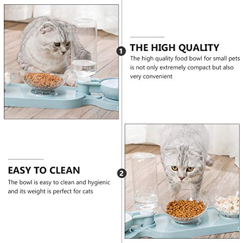 TEHAUX Tigelas de plástico para gatos Tigela para alimentação de animais de estimação Dispensador au