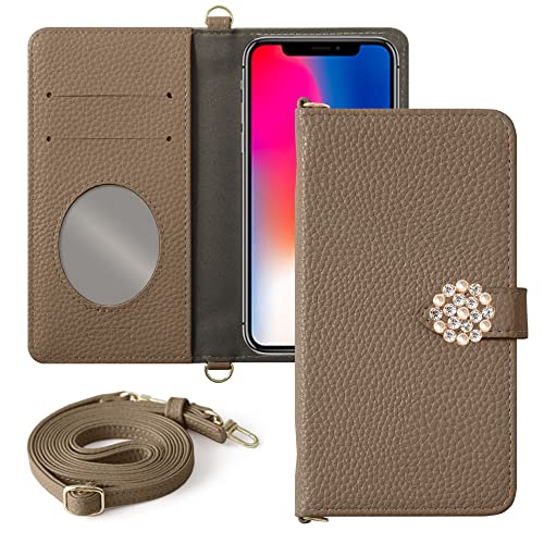 COVERARY �݊��i/���� Redmi Note 15 Pro 5G �蒠�^ �X�}�z�P�[�X 1���� �u���E�� �S�@��Ή� �~���[ �� �V�����_�[ �X�g���b�v �V�����_�[�X�g���b�v �p�[�� ���� 100062871b