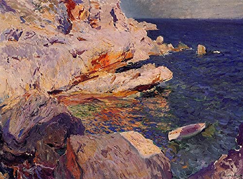 Cuadro de Sorolla Rocas en Javea, impresión artística de alta calidad en formato gran formato