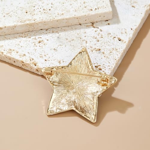 Image of YOQUCOL USA Flag Womens Brooch Pin American Patriotic Enamel Brooches for Women Dress Accessories