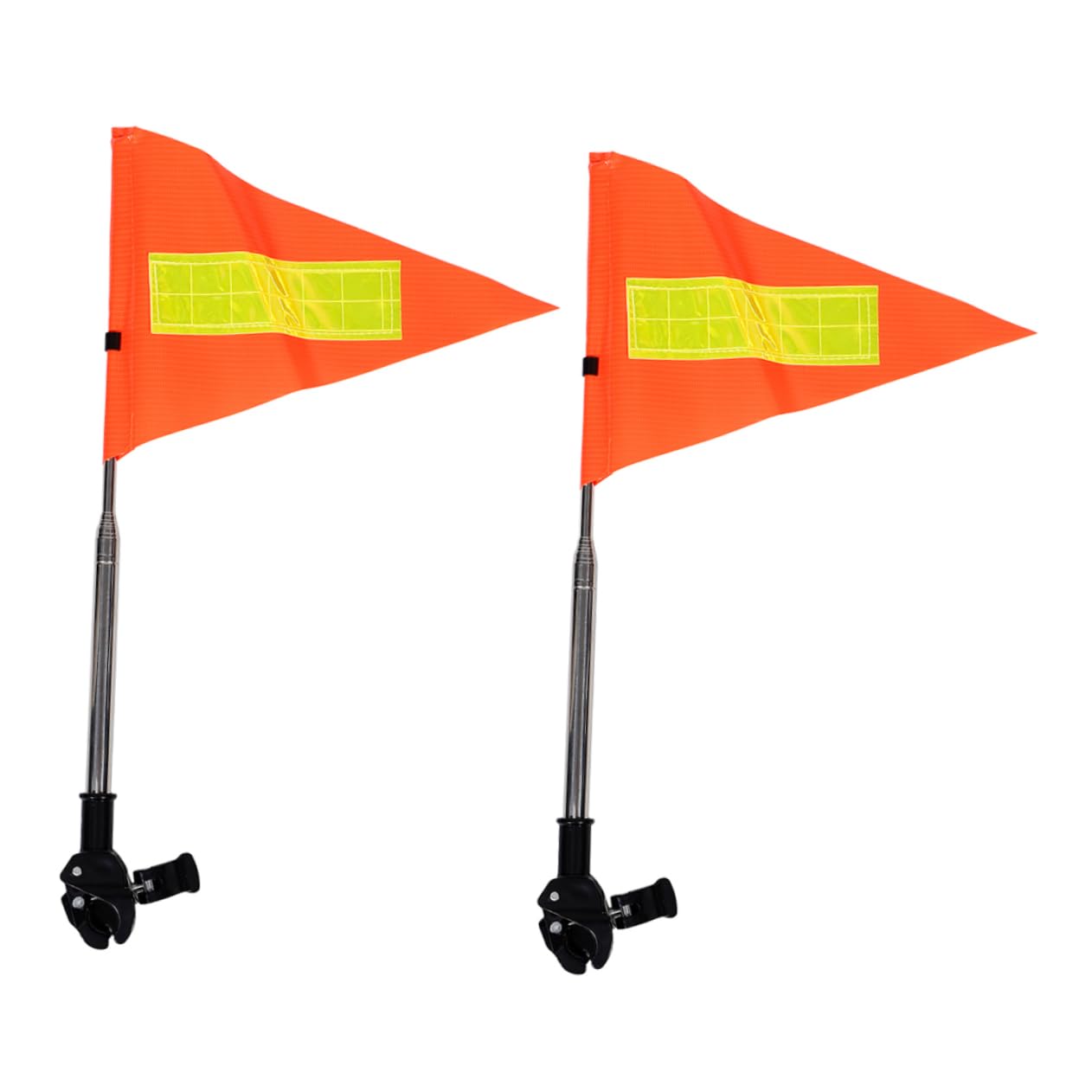 Bandera de Seguridad Telescópica Naranja Reflectante para Carrito de Golf | 2 Piezas, Asta de Acero Inoxidable y Pvc, para Movilidad y Campos de Golf