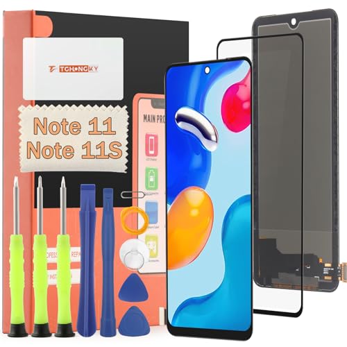 TGHongKy Pantalla para Xiaomi Redmi Note 11S Pantalla Reemplazo para Xiaomi Redmi Note 11 Pantalla Táctil LCD Reemplazo Pantalla Táctil Digitalizador Asamblea de Reemplazo con Herramientas - [Negro]