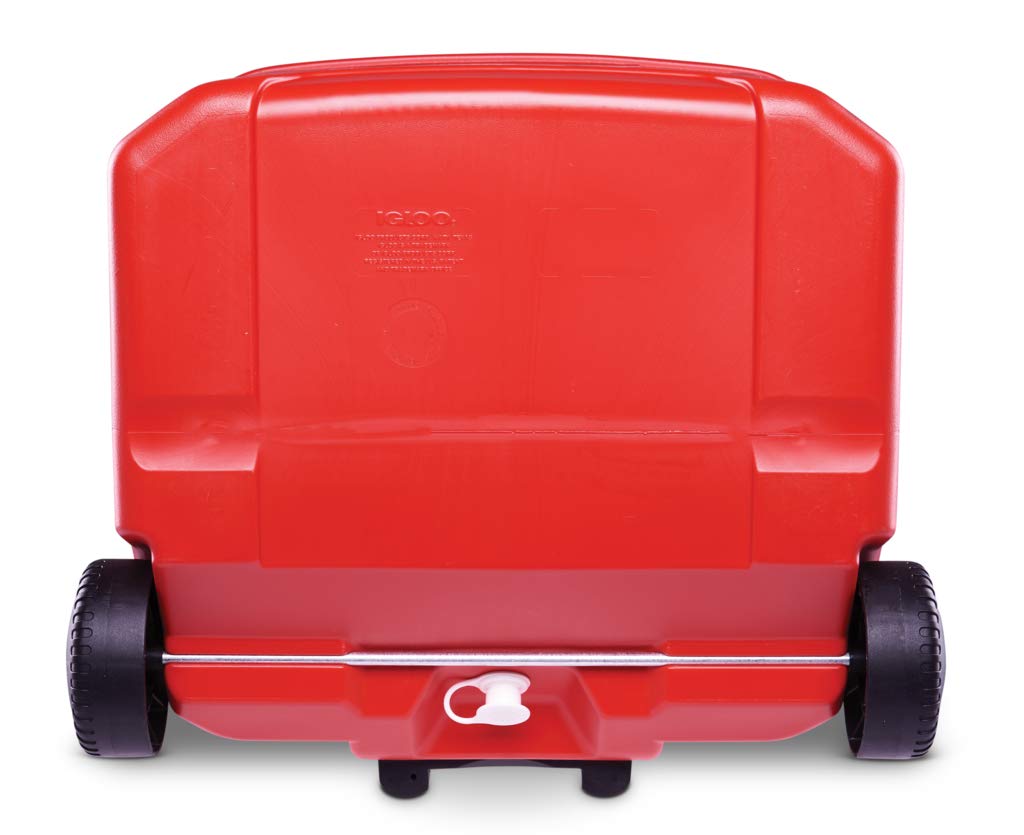 Igloo Laguna 60 Roller Nevera, Outdoor, Rojo, 56 litros, Nevera Playa Grande 60 Nevera Portátil Nevera Titan con Ruedas Acampada Camping Outdoor Aire Libre Carro Playa Ruedas Grandes