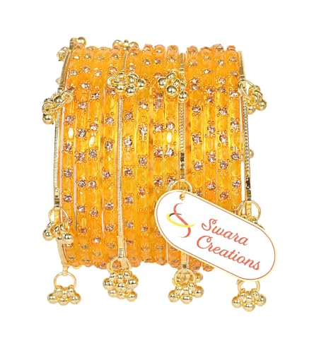 Image of Swara Creations Kashmiri Ghungroo Raindrop Bangles Combo Set | for Women and Girls|Set of 16 Pcs (SKU417)
