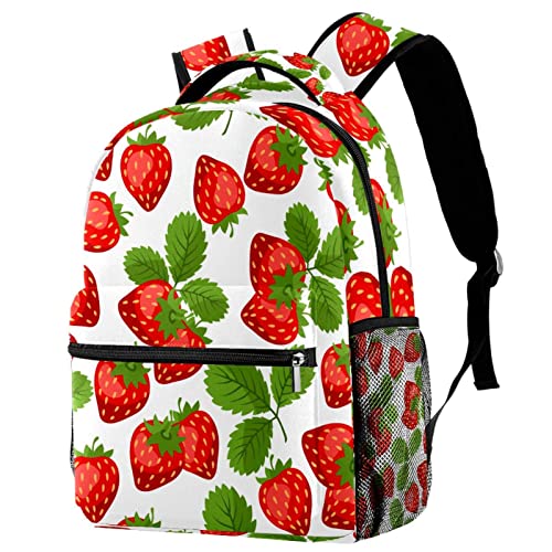 Sac à dos de voyage pour enfants motif fruits tropicaux avec filet pour bouteille d'eau