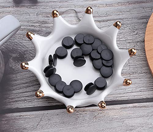 Sowaka 100 Pcs Shoes Button Plastic Black Lightweight Buckles for Kids Girls Boys Shoes Accessories Decoration DIY Ornaments Flat Shoes