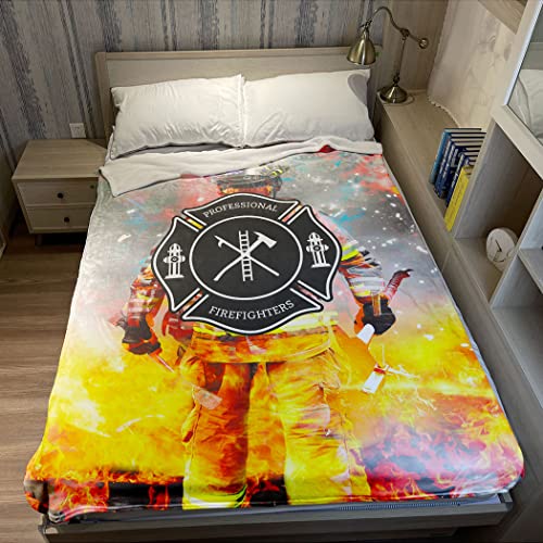 Sxchen Blankets Plush Sofa Bed Throw Blanket Big Fire Firefighter Firemen Hero 60"X80" #TOP4