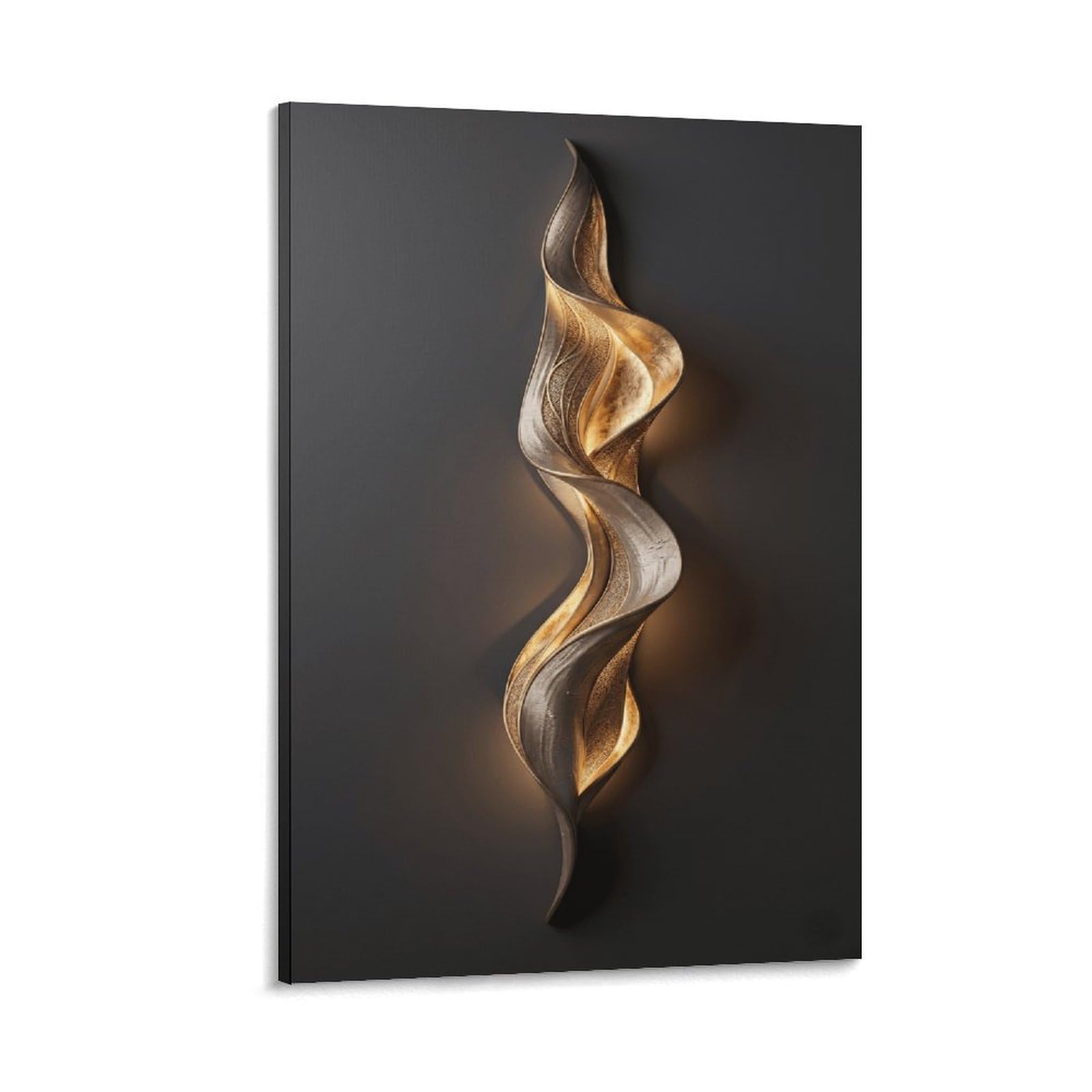 XPASHIQWC Metallic Twisted Spiral Wall Decor Poster Canvas Prints Picture Modern Canvas Wall Art Picture Wall Hanging for Bathroom Wall Decor 20x30inch(50x75cm)