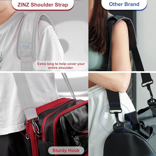 Image of ZINZ 60 inch Universal Strap with Ultra-Thick Fixed Breathable Pad - Adjustable Heavy-Duty Shoulder Strap for Laptop, Crossbody, Luggage, Gym, Camera Bag and More - L01G01