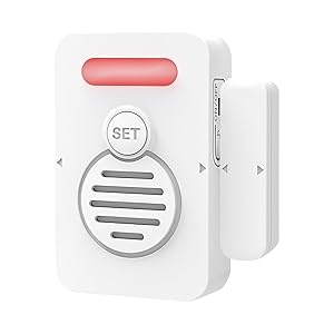 Alarma para Puerta Abierta de , Alarma para Puerta de Frigorífico, Sensor Compacto con Alerta de Voz para Hogar Tienda Escuela Oficina Ventana
