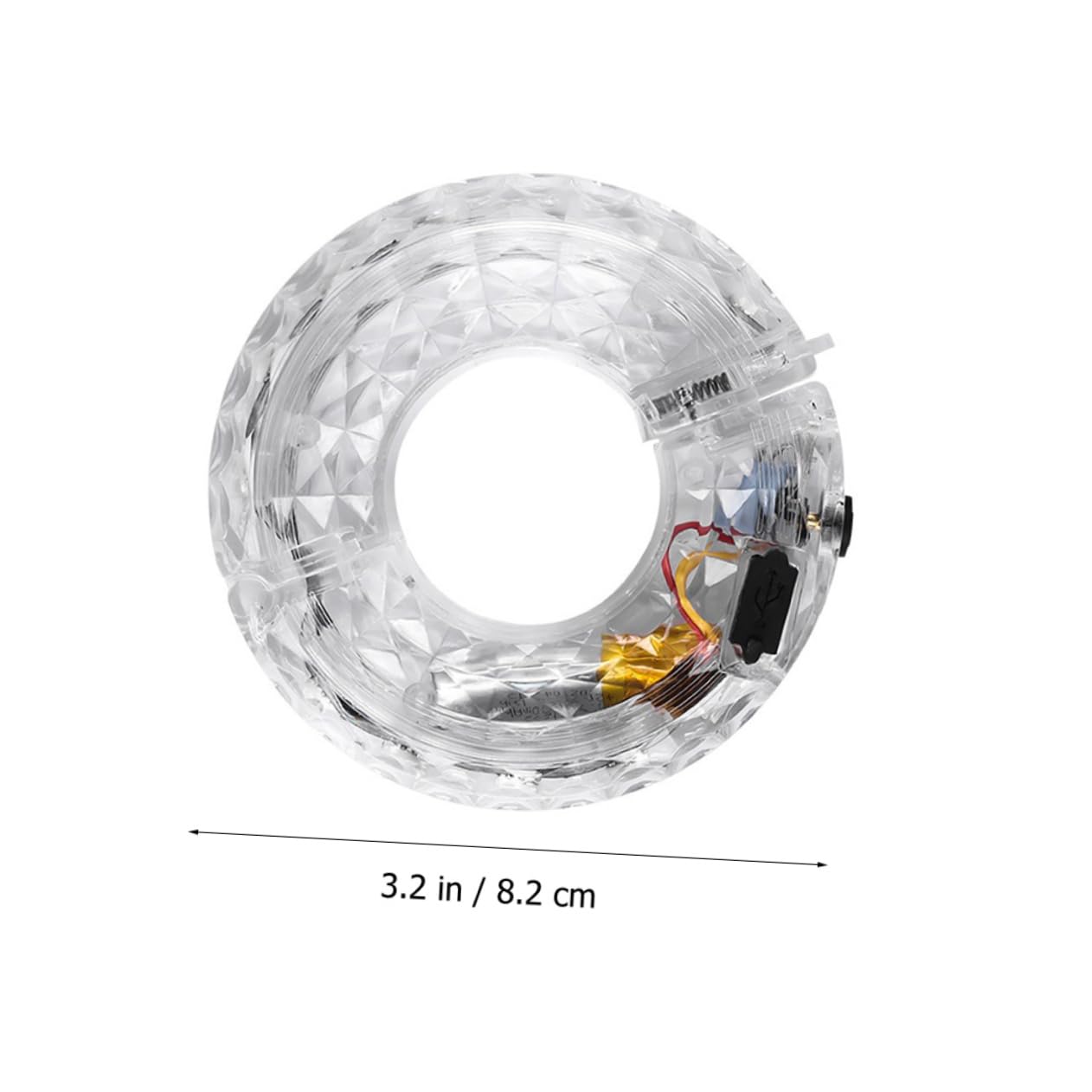 Yardwe Luce Ruota Ricaricabile Bike Light Accessori per Biciclette luci per Bici Leggere Ciclismo Brillante Decorare mozzo della Luce della Ruota Lampada USB per Bici plastica Bianca