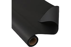 CAMKUZON Black Kraft Wrapping Paper for Christmas