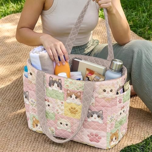 Bolso tote para mujer, ligero, con bolsillos y acolchado doble, ideal para trabajo, viaje y gimnasio miniatura 2