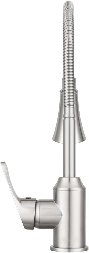 Best Cyber Monday 🔥 Pacific Bay Aberdeen Goose-Neck Pull-Down Kitchen Sink Faucet (Brushed Satin Nickel)