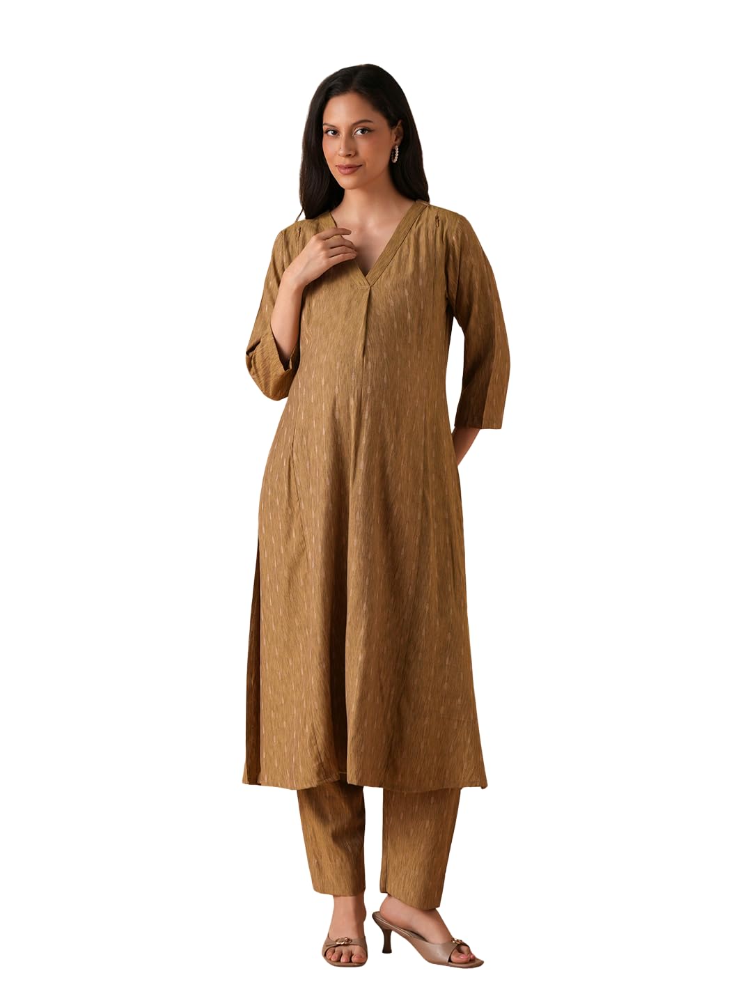 the mom store Maternity and Nursing Co-Ord Set | Kurti and Plazo Pant Set | Trendy Pre and Post Pregnancy Kurta Palazzo Set for New Mom | Feeding Zipper/Button Opening At Front-picture-30
