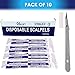 MedHelp Disposable Scalpel 11 Disposable Dermaplaning Blades with Plastic Handle, High Carbon Steel Dermablade Surgical Blades. Individually Wrapped 11 Blade, Sterile - Box of 10