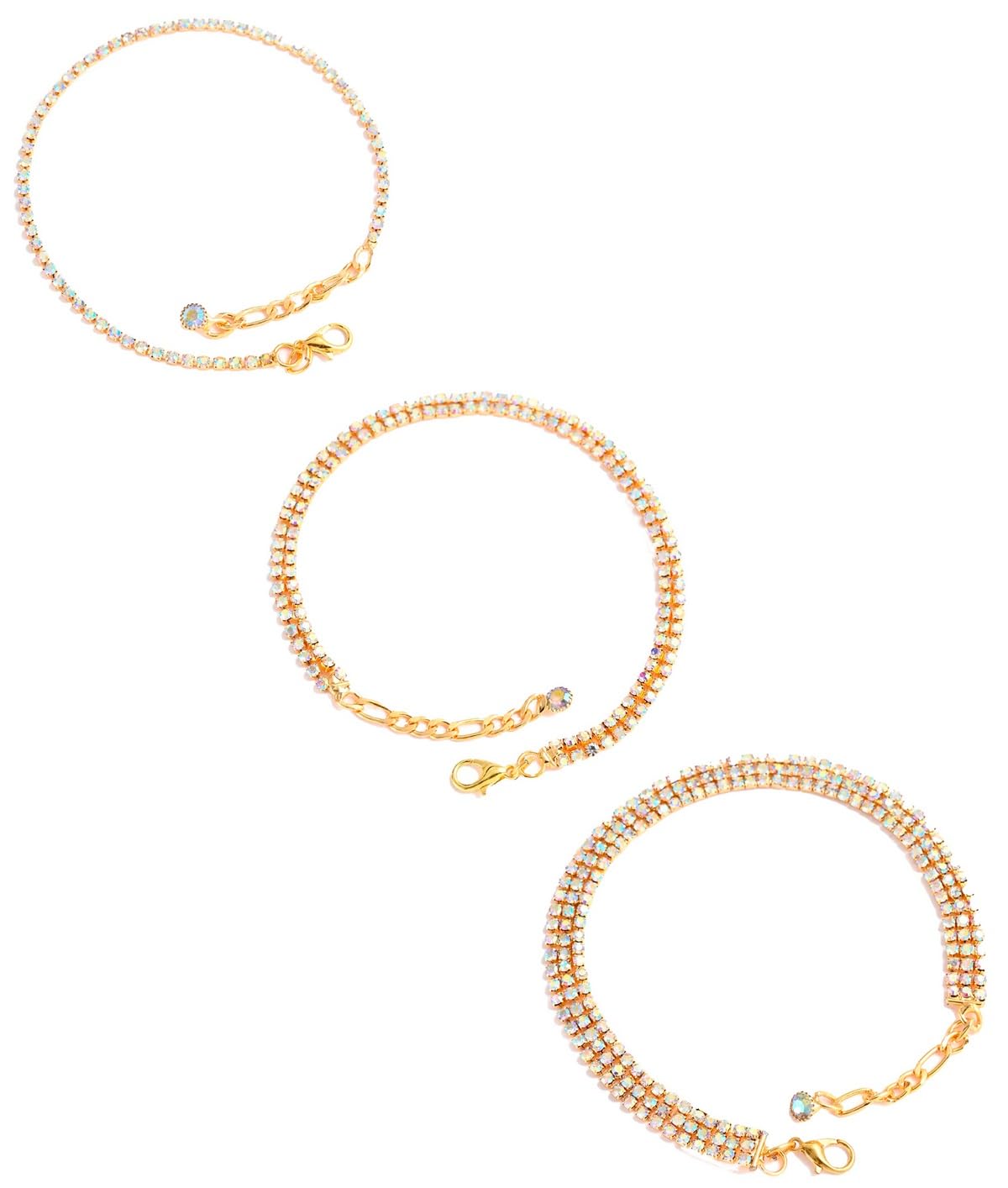 VAMA FASHIONS Trendy Golden Crystal Rhinestone Payal Anklet Toes Foot Chain Single Ankle Leg Anklets For Girls Women (Combo Anklet Payal Ankle Chain) (B0D1CJBCR9) Amazon Price History, Amazon Price Tracker