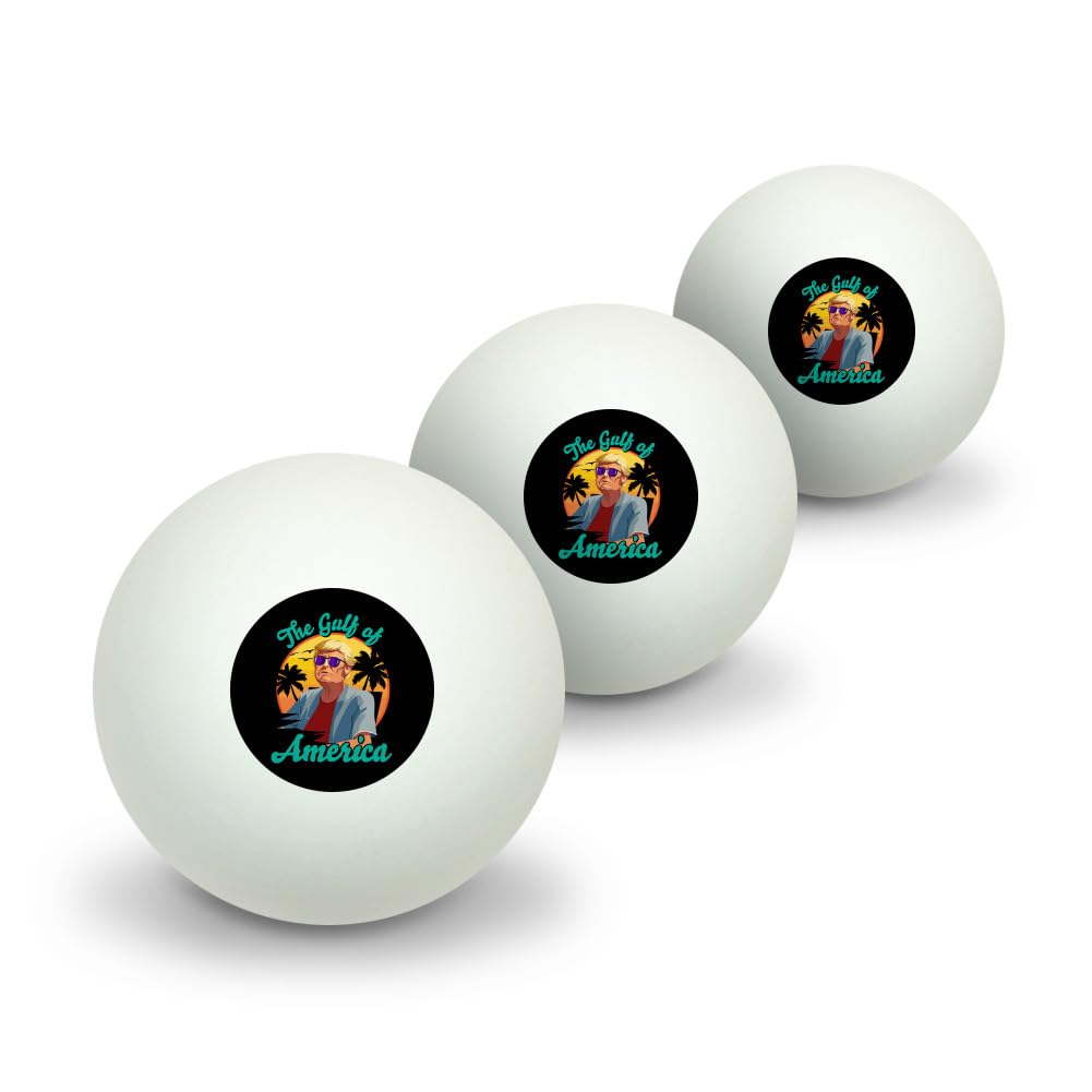 GRAPHICS & MORE Gulf of America Trump Novelty Table Tennis Ping Pong Ball 3 Pack