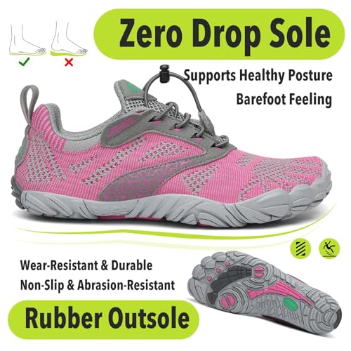 Image of SAGUARO Womens Mens Barefoot Shoes Minimalist Trail Runner Wide Toe Box Zero Drop Outdoor Cross Training Shoe