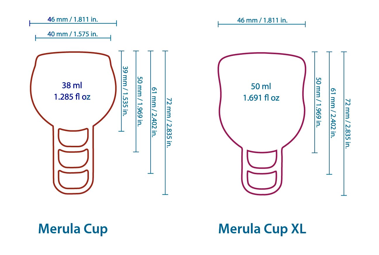Merula Coppa vampire (rosso) – Tazza mestruale taglia unica in silicone medico