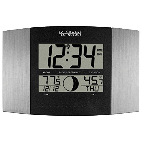La Crosse Technology WS-8117U-IT-AL Atomic Wall Clock with Indoor/Outdoor Temperature - Thumbnail 3