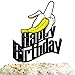 1980s Cool Banana Cake Topper for Boys Girls Happy Birthday 1990s Decade Retro Theme Party Decoration Supplies Glitter Hip Hop Cake Decor for Trendy Cheer to Birthday Bad Boy