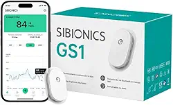 SIBIONICS CGM GS1 – Monitor de Glicose Contínuo 14 dias | 288 Leituras/dia | Sem Escaneamento | Bluetooth | Relatórios AGP | IP28 à prova d’água | Aplicador Indolor