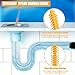EastLink 30-Inch Reusable Drain Snake Hair Drain Clog Remover 6 Pack, Anti-Break Steel Sink Snake Drain Hair Removal Tool with Rotating Handle, Drain Cleaner Tool for Bathroom Sink, Shower, Bathtub