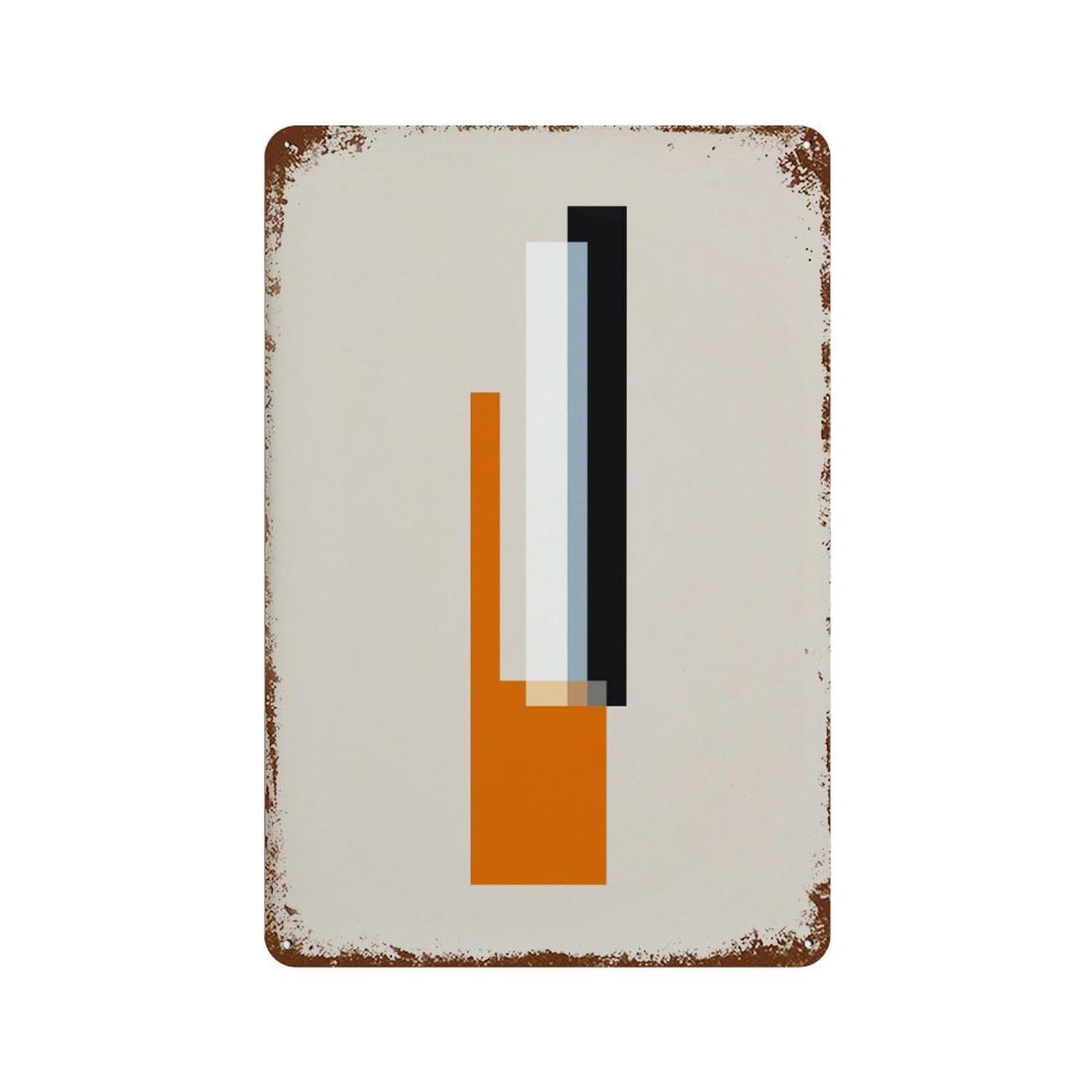 xiaoxiaoshen Bauhaus Geometric Minimalist Wall Decor Art Metal Tin Poster Modern Home Decor Art Home Bar Shop Decorations Vintage Sign 30x20cm