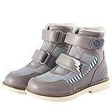 Kids Orthopedic Shoes, High-top Corrective Shoes for Toddlers with Arch and Ankle Support, Suitable for X/O Legs and Flat Feet Grey