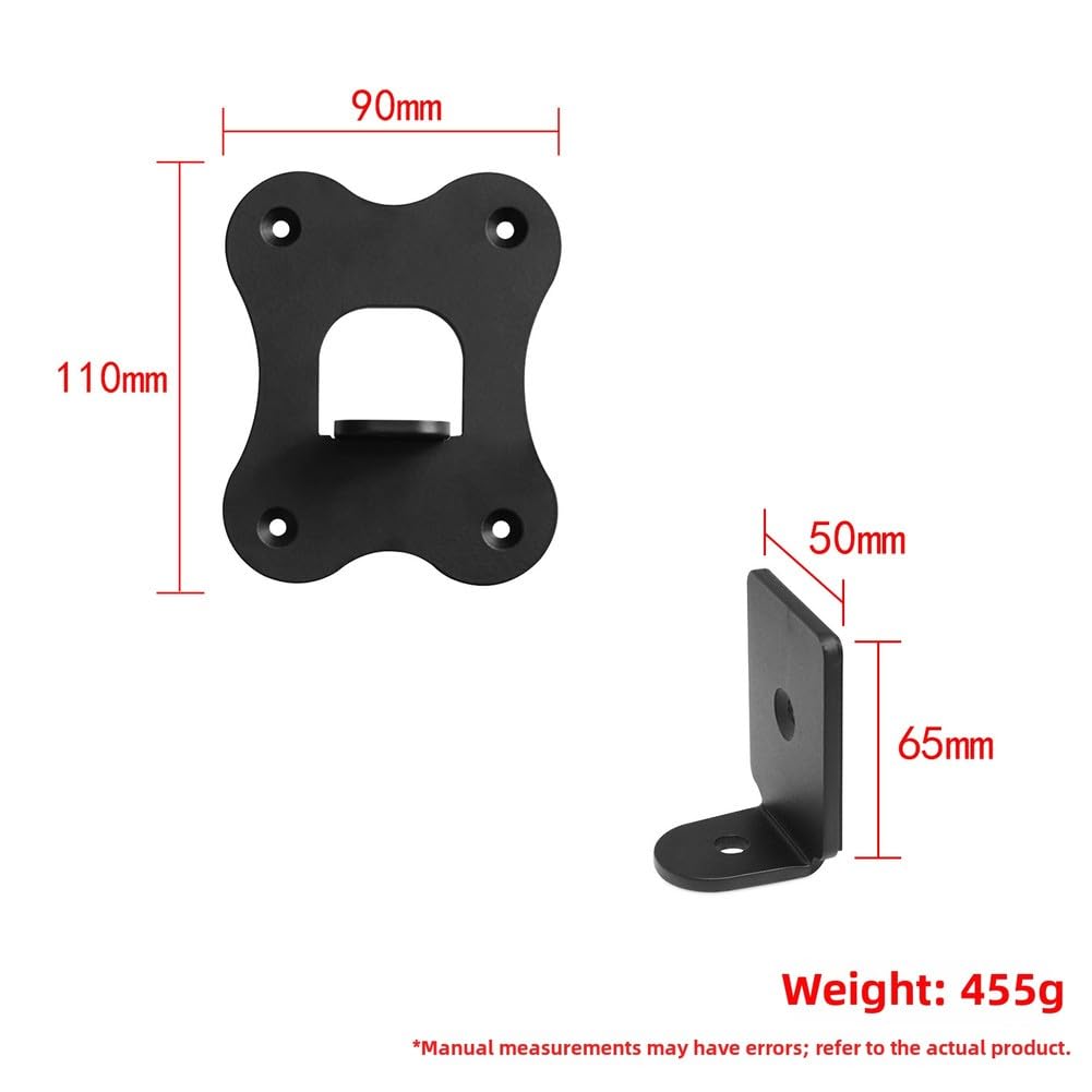 Stabile Metall-Wandhalterung für Samsung SWA-9500SXZ Heimkinosystem, kompakter schwarzer Lautsprecherhalter mit Hardware, 11 x 9 x 6,5 cm