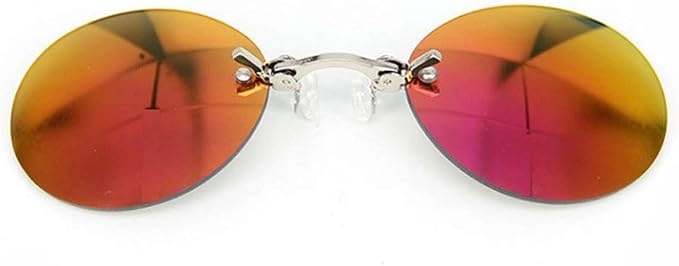 Occhiali da sole rotondi con clip sul naso a matrice Morpheus Movie senza  montatura in 4 colori, Arancione, Taglia unica : Amazon.it: Abbigliamento