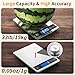 BAKFEE Food Scale, 33lb Digital Kitchen Scale with Stainless Steel & Tempered Glass, USB Rechargeable, 1g / 0.05oz Precise Graduation, Waterproof and Sturdy Surface, for Cooking, Baking, Weight Loss