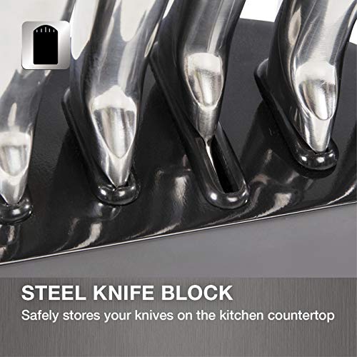 Morphy-Richards-Accents-46290-5-Piece-Knife-Block-with-High-Grade-Polished-Stainless-Steel-Knives-Black