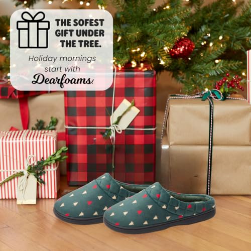 Image of Dearfoams Women's Lightweight Memory Foam Indoor House Slipper Darcy Velour Clog with Wide Widths