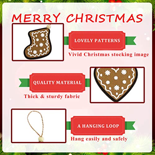 Athoinsu 10 Pcs Rustic Christmas Tree Decorations Hanging Figurines Ornaments Gingerbread Snowflake Star Heart House Tree Elk Home Xmas Holiday Party Props Decors For Family #TOP4